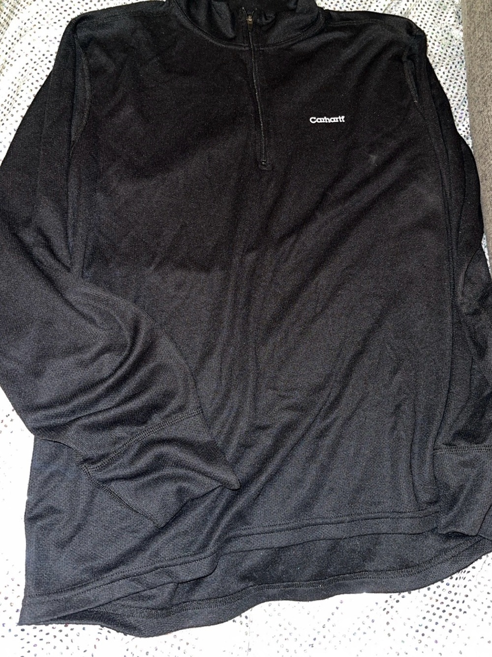Carhartt Black 1/4 Zip-Front Pullover LN LARGE